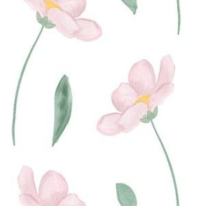 watercolor pink florals white [1]