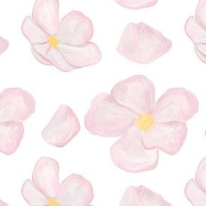 watercolor pink florals white [4]
