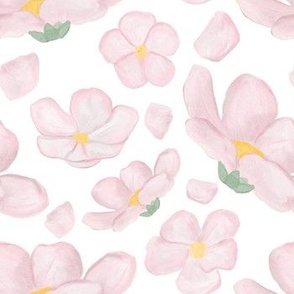 watercolor pink florals white [4]