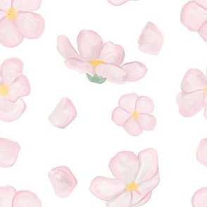 watercolor pink florals white [5]