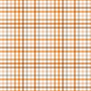The minimalist gingham halloween plaid picnic blanket checkered pattern peach orange neutral beige gray SMALL