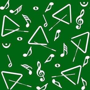 Triangle Music Notes Green