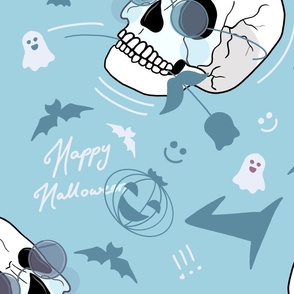 Happy Halloween blue