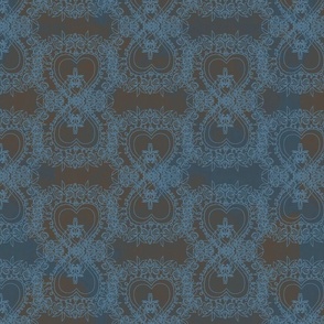 new blue hearts _ floral print 2021