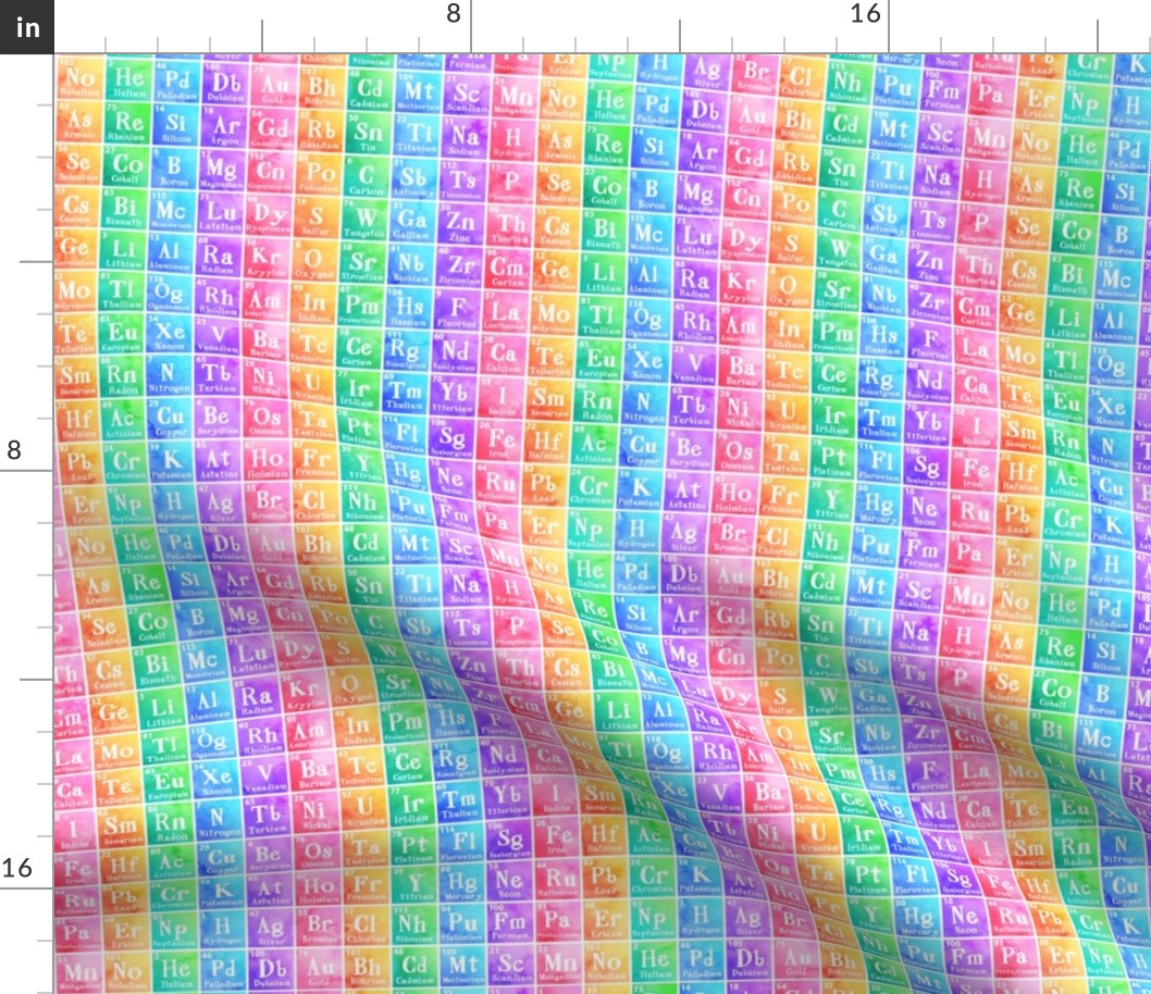 Periodic Table Rainbow 1/2 Size