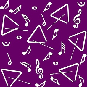 Triangle Music Notes Purple