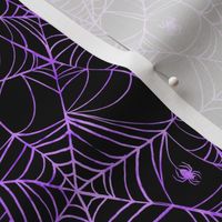 Spiderwebs Purple 1/2 Size