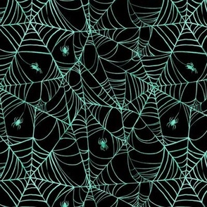 Spiderwebs Turquoise 1/2 Size