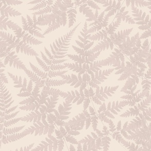 neutral soft beige fern on white background, shades of beige, terracotta, calming earth  colors