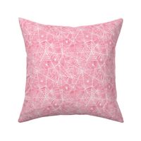 Spiderwebs Pastel Pink 1/2 Size