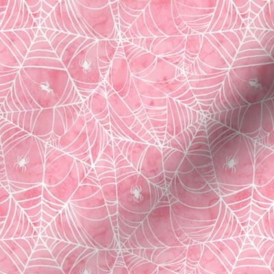 Spiderwebs Pastel Pink 1/2 Size
