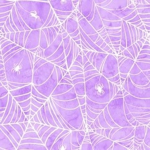 Spiderwebs Pastel Purple 1/2 Size