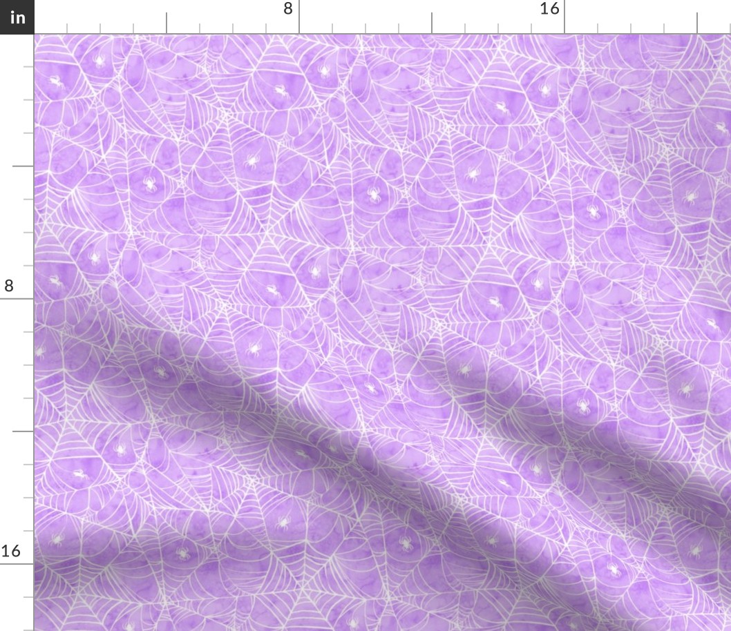 Spiderwebs Pastel Purple 1/2 Size
