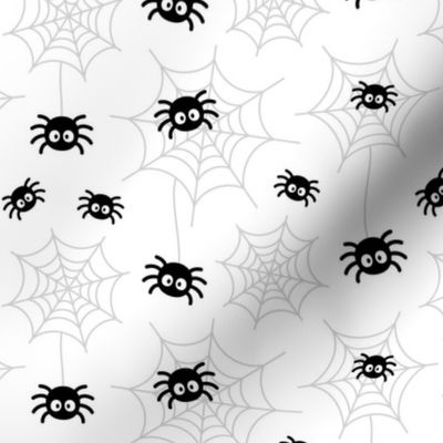 spiders and webs black and white » halloween