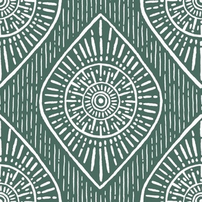 Tribal Eye Boho Pine Green