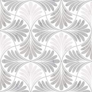 Geometric Art Deco Tiles Soft Gray