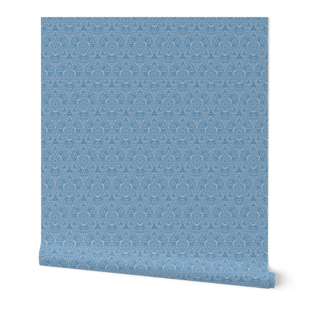 Ornate Blue Gray Geometric © Gingezel™ 2012