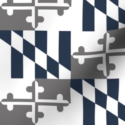 Maryland Flag in Blue and Gray