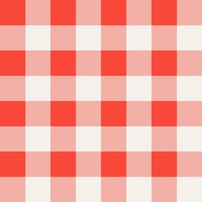Pink and Red Holiday Gingham // Large