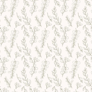 Sprigs of Accents-sage on light peach background (small scale)