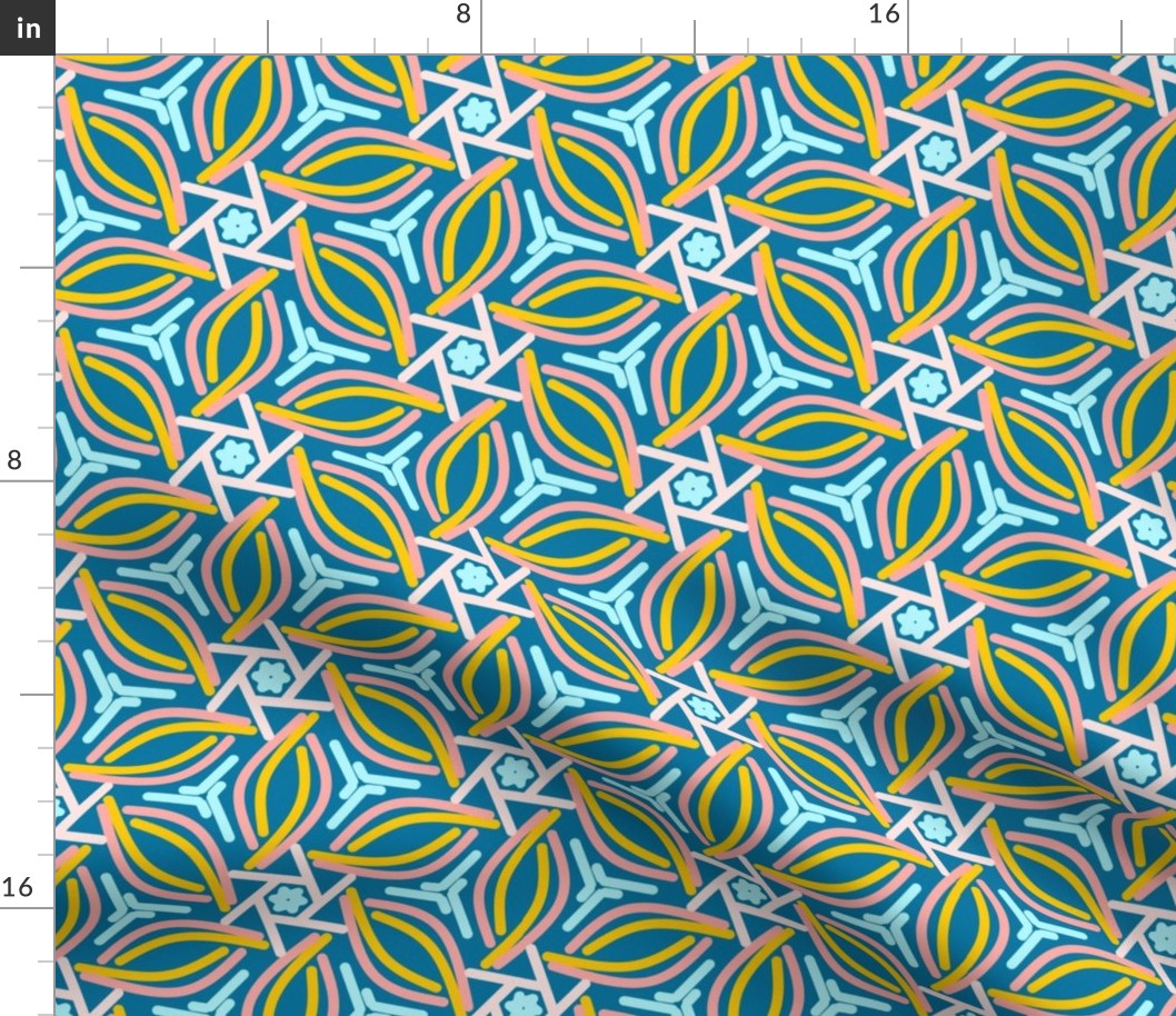 abstract floral yellow coral cerulean  trending current table runner tablecloth napkin placemat dining pillow duvet cover throw blanket curtain drape upholstery cushion duvet cover clothing shirt wallpaper fabric living home decor 