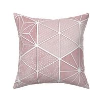 Sashiko Mauve Large- Japanese Geometric- Rose- Pastel Pink- Mauve- Asanoha- Seigaiha- Japandi- Soothing Neutral