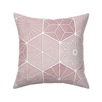 Sashiko Mauve Medium- Japanese Geometric- Rose- Pastel Pink- Mauve- Asanoha- Seigaiha- Japandi- Soothing Neutral