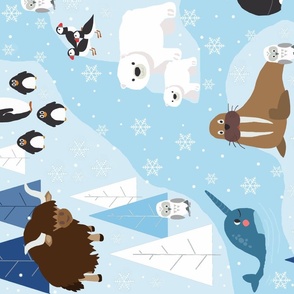 Polar Animals Forest Rotated