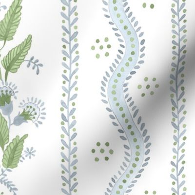 Custom sized soft-blue-and-greens-on-white-