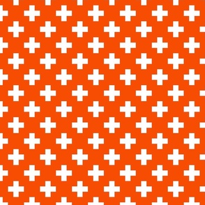 White Crosses on Orange