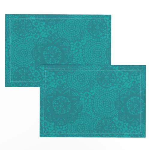 doilies teal