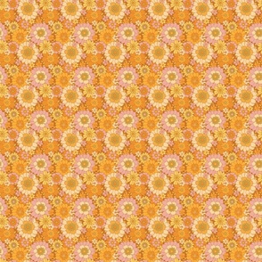 Avery Retro Floral On Caramel- extra extra small scale