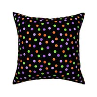 (1/2" scale)  polka dots  - halloween black - C21