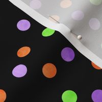 (1/2" scale)  polka dots  - halloween black - C21