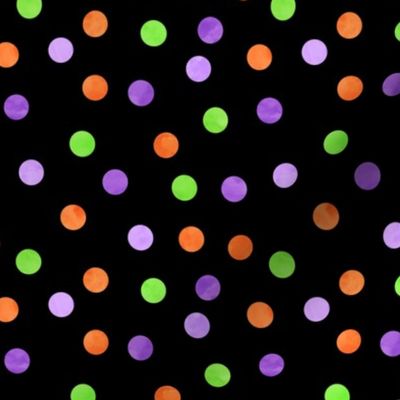 (1/2" scale)  polka dots  - halloween black - C21