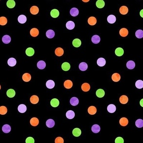 (1/2" scale)  polka dots  - halloween black - C21