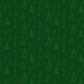 Christmas Trees - Forest Green