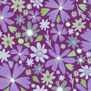 Cute Floral purple, 24 inch