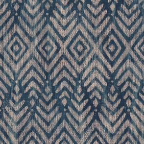 Feather Ikat - large - midnight sand