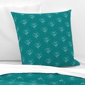 Small // flower-outline-Teal