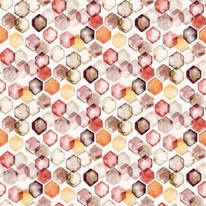 Autumn Bokeh - Watercolour Hexagons (Tiny)