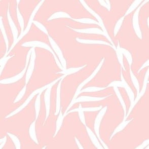 Palm leaves blush pink by Jac Slade