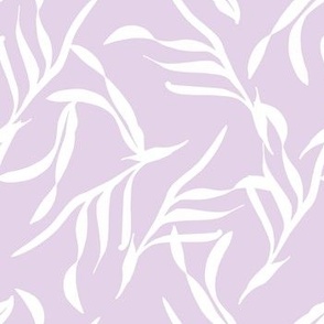Palm leaves lilac purple by Jac Slade