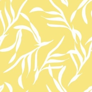 Palm leaves sunshine yellow by Jac Slade