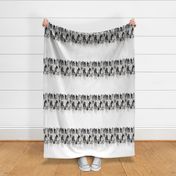 Watery stripes Neutral Gray Black Small border print