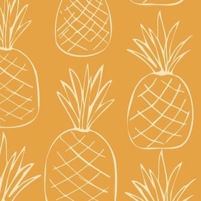 Pineapples - Vanilla on Tumeric - 12" Repeat