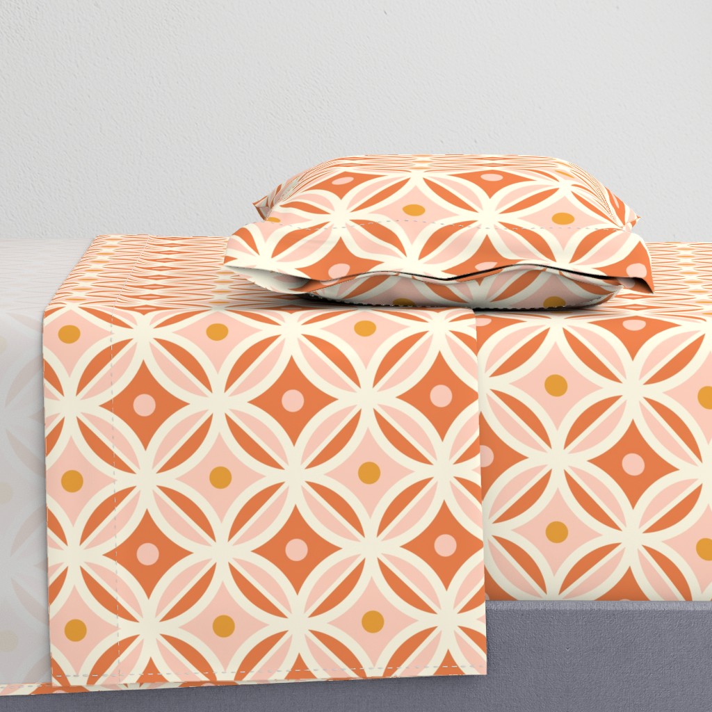 Modern Geometric - Large Scale Pink Orange Yellow