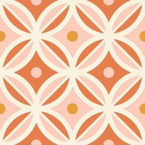 Modern Geometric - Large Scale Pink Orange Yellow