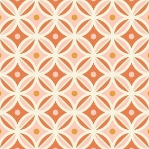 Modern Geometric - Small Scale Pink Orange Yellow