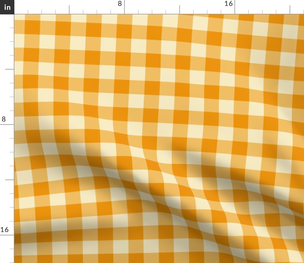 Gingham in Carrot and Blond